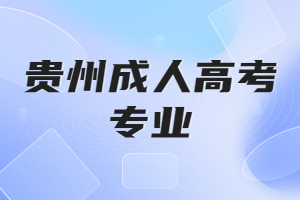 貴州成人高考專業